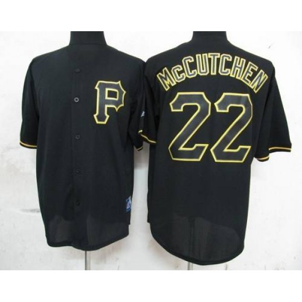 Pirates #22 Andrew McCutchen Black Fashion Stitched Jersey