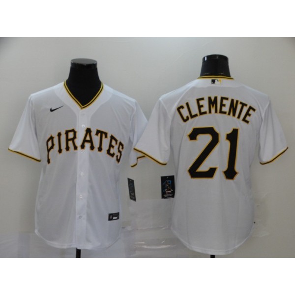 Pittsburgh Pirates #21 Roberto Clemente White Cool Base Stitched Jersey