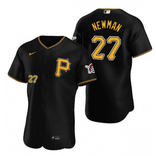 Pittsburgh Pirates #27 Kevin Newman Black Flex Base Stitched Jersey