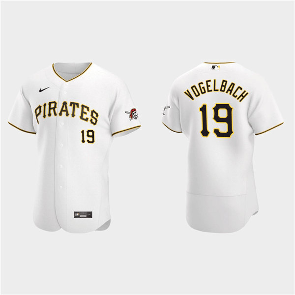 Pittsburgh Pirates #19 Daniel Vogelbach White Flex Base Stitched Jersey