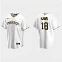 Pittsburgh Pirates #18 Ben Gamel White Cool Base Stitched Jersey