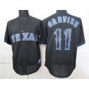 Rangers #11 Yu Darvish Black Fashion Stitched Jersey