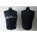 Rockies Blank Black Vest Style Stitched Jersey