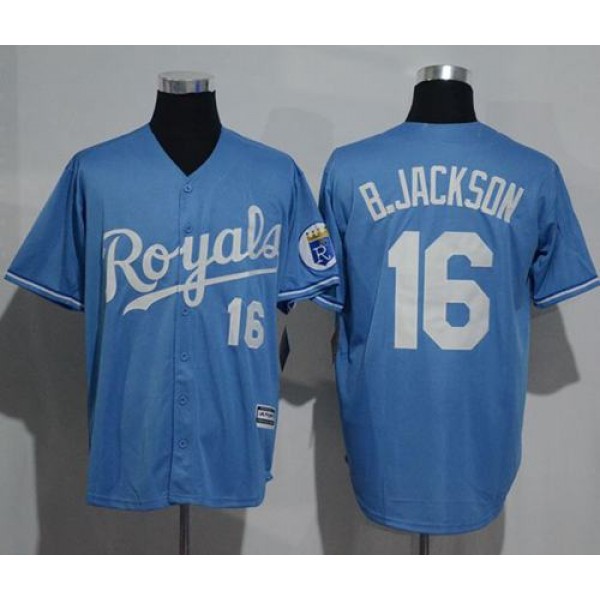 Royals #16 Bo Jackson Light Blue New Cool Base Alternate 1 Stitched Jersey