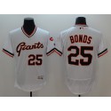 San Francisco Giants #25 Barry Bonds White White Throwback Stitched Jersey