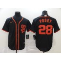 San Francisco Giants #28 Buster Posey Black Cool Base Stitched Jersey