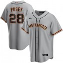San Francisco Giants #28 Buster Posey Grey Cool Base Stitched Jersey