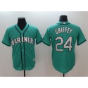 Seattle Mariners #24 Ken Griffey Jr. Green Alternate Cool Base Stitched Jersey