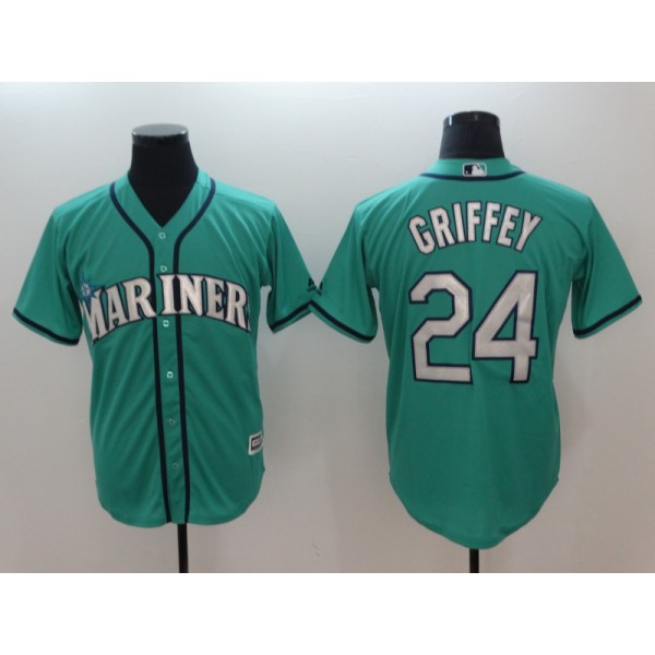 Seattle Mariners #24 Ken Griffey Jr. Green Alternate Cool Base Stitched Jersey