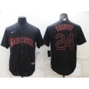 Seattle Mariners #24 Ken Griffey Black Shadow Cool Base Stitched Jersey