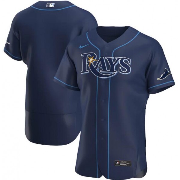 Tampa Bay Rays Blank Navy Flex Base Stitched Jersey