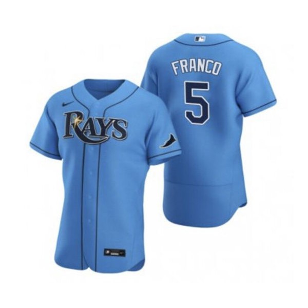 Tampa Bay Rays #5 Wander Franco Blue Flex Base Stitched Jersey