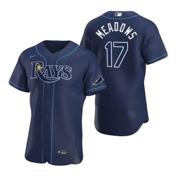 Tampa Bay Rays #17 Austin Meadows Navy Flex Base Stitched Jersey