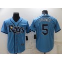 Tampa Bay Rays #5 Wander Franco Blue Cool Base Stitched Baseball Jersey