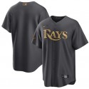 Tampa Bay Rays Blank Charcoal 2022 All-Star Cool Base Stitched Baseball Jersey