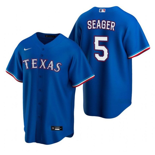 Texas Rangers #5 Corey Seager Blue Cool Base Stitched Baseball Jersey