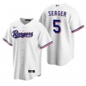 Texas Rangers #5 Corey Seager White Cool Base Stitched Baseball Jersey