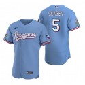 Texas Rangers #5 Corey Seager Light Blue Flex Base Stitched Jersey