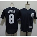 Tigers #8 Justin Upton Navy Blue Flexbase Authentic Collection Stitched Jersey