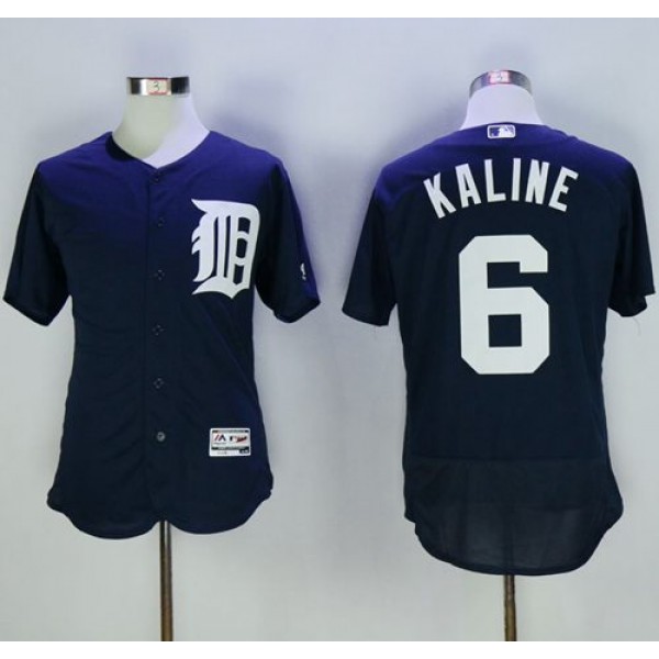 Tigers #6 Al Kaline Navy Blue Flexbase Authentic Collection Stitched Jersey