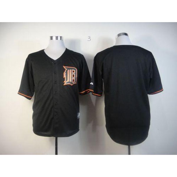 Tigers Blank Black Fashion Stitched Jersey