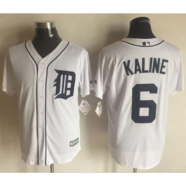 Tigers #6 Al Kaline White New Cool Base Stitched Jersey