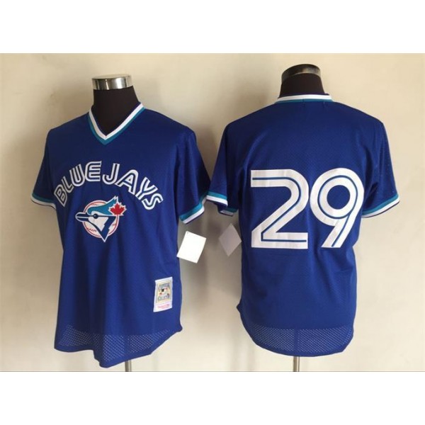Toronto Blue Jays #29 Joe Carter Mitchell And Ness Royal Blue 1993 Throwback Stitched Jersey