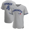 Toronto Blue Jays #4 George Springer Gray Flex Base Stitched Jersey