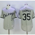 White Sox #35 Frank Thomas Grey Flexbase Authentic Collection Stitched Jersey