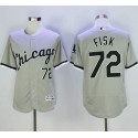 White Sox #72 Carlton Fisk Grey Flexbase Authentic Collection Stitched Jersey