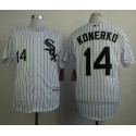 White Sox #14 Paul Konerko Stitched White Jersey