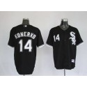 White Sox #14 Paul Konerko Stitched Black Jersey