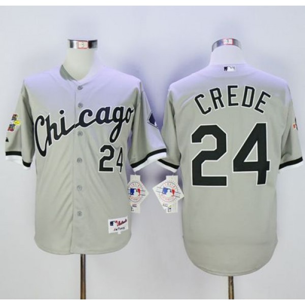 White Sox #24 Joe Crede Grey 2005 World Series Stitched Jersey