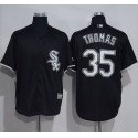 White Sox #35 Frank Thomas Black New Cool Base Stitched Jersey