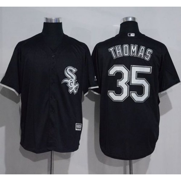 White Sox #35 Frank Thomas Black New Cool Base Stitched Jersey