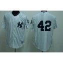 Yankees #42 Mariano Rivera Stitched White Jersey