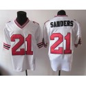 1992 Mitchell And Ness Falcons #21 Deion Sanders White Throwback Stitched Jersey