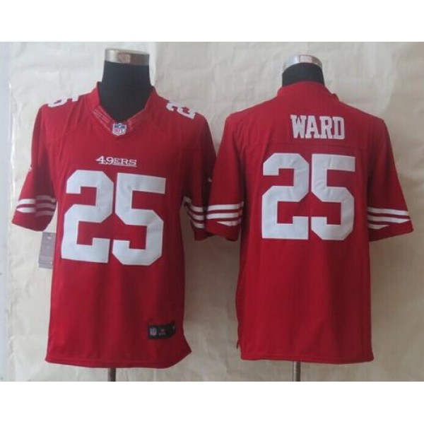 49ers #25 Jimmie Ward Red Team Color Stitched Limited Nike Jersey