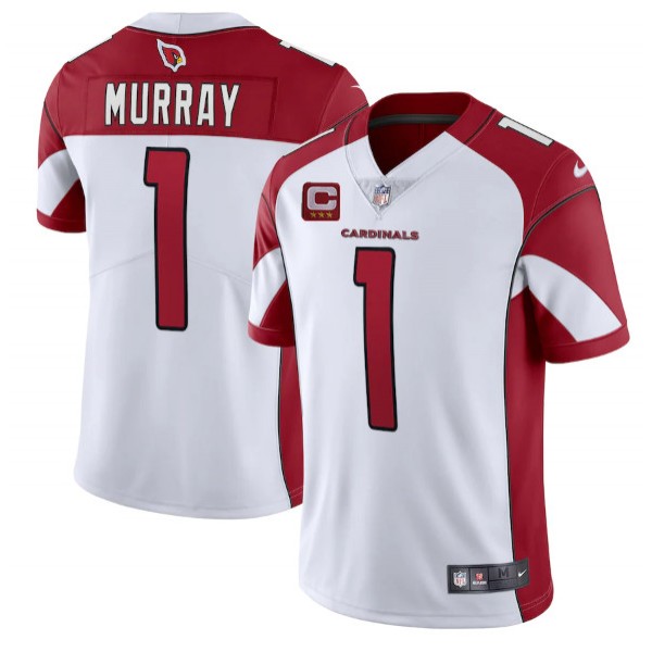 Arizona Cardinals #1 Kyler Murray White 3-Star C Patch Vapor Untouchable Limited Stitched Jersey