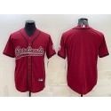 Arizona Cardinals Blank Red With Patch Cool Base Stitched Baseball Jersey