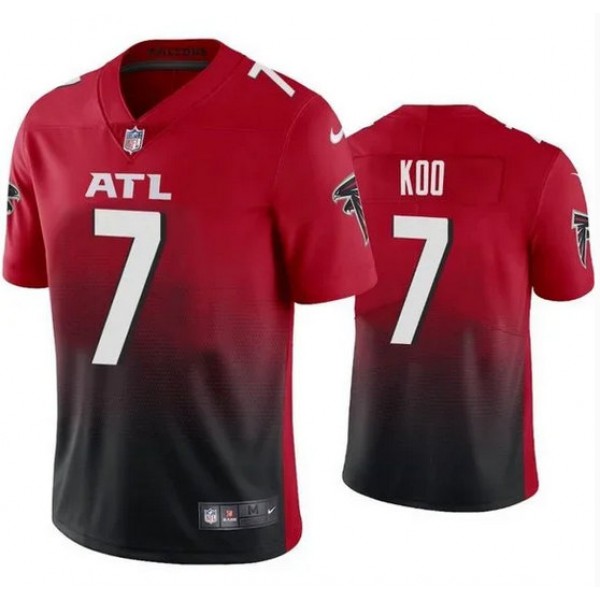 Atlanta Falcons #7 Younghoe Koo Red Black Vapor Untouchable Limited Stitched Jersey