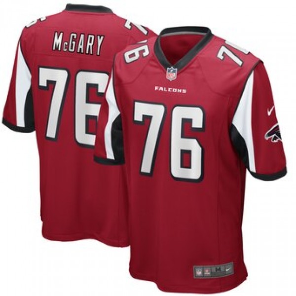 Atlanta Falcons #76 Kaleb McGary Red Game Jersey