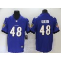 Baltimore Ravens #48 Patrick Queen Purple Vapor Untouchable Limited Jersey