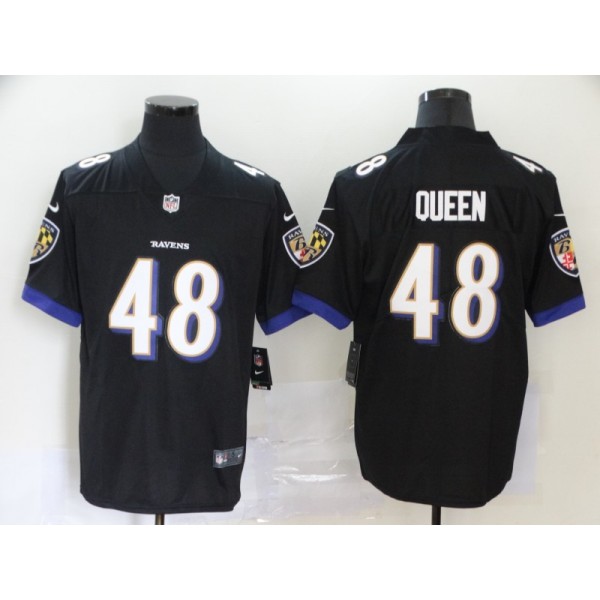 Baltimore Ravens #48 Patrick Queen Black Vapor Untouchable Limited Jersey