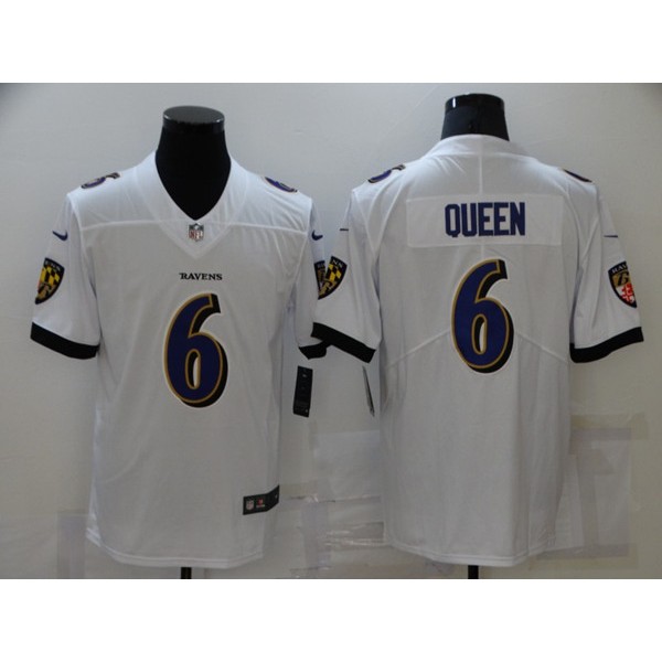 Baltimore Ravens #6 Patrick Queen White Vapor Untouchable Limited Stitched Jersey