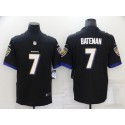 Baltimore Ravens #7 Rashod Bateman Black Vapor Untouchable Limited Stitched Jersey
