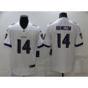 Baltimore Ravens #14 Kyle Hamilton White Vapor Untouchable Limited Stitched Jersey