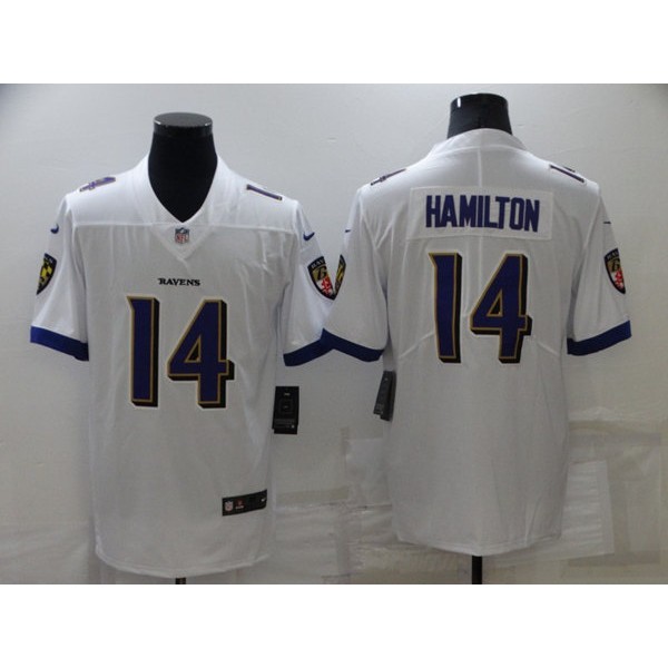 Baltimore Ravens #14 Kyle Hamilton White Vapor Untouchable Limited Stitched Jersey