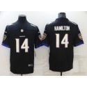 Baltimore Ravens #14 Kyle Hamilton Black Vapor Untouchable Limited Stitched Jersey