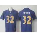 Baltimore Ravens #32 Eric Weddle Purple Limited Rush Jersey